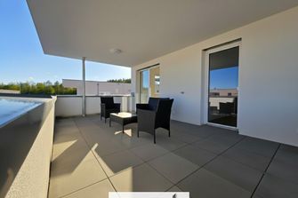 NEUE Doppelhaushälfte 3 Etagen mit PENTHOUSE-Terrasse in ruhiger Siedlungslage mit top Ausblick