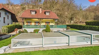 Gepflegtes Einfamilienhaus mit Pool, Wellnessbereich, Sauna und Gartenoase in Ottensheim